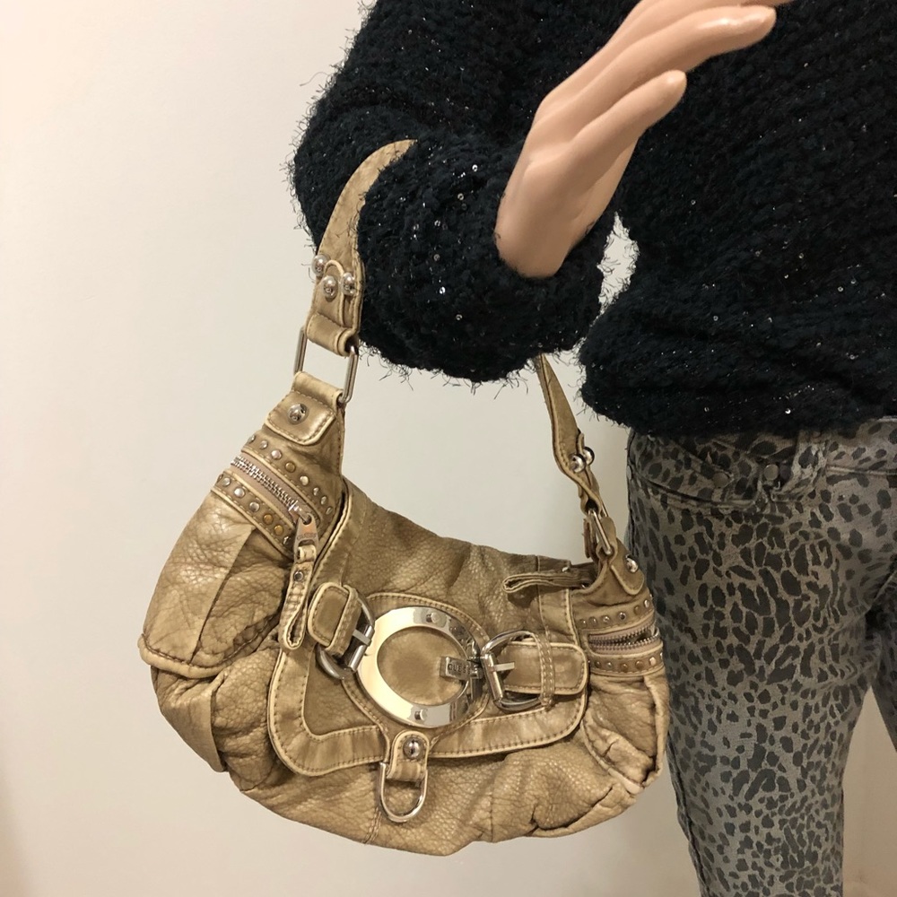 Guess purse - distressed goldish beige NWOT